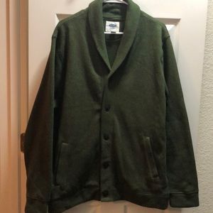 Green Button-up v-Neck sweater Men’s